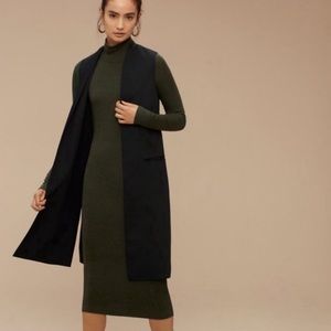 Wilfred PAPILLION Long Vest Cardigan With Pockets Size XXS Black